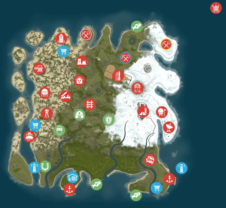 Карта с иконками точек интереса на сервере AlterEgo